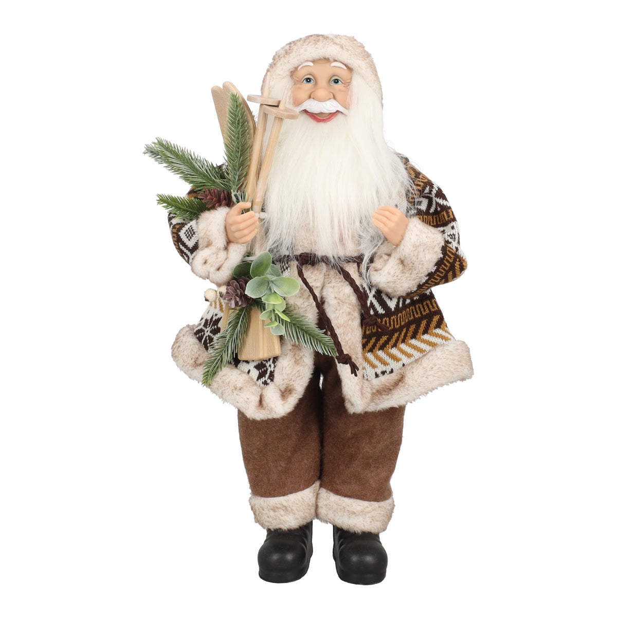 Kerstman met ski 45 cm Kerstman met ski 45 cm