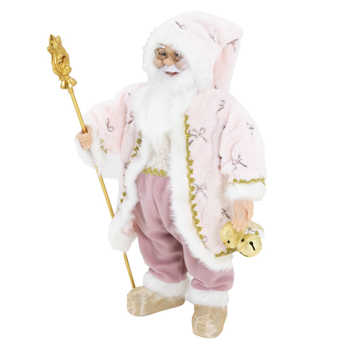 Kerstman roze strik Kerstman roze strik