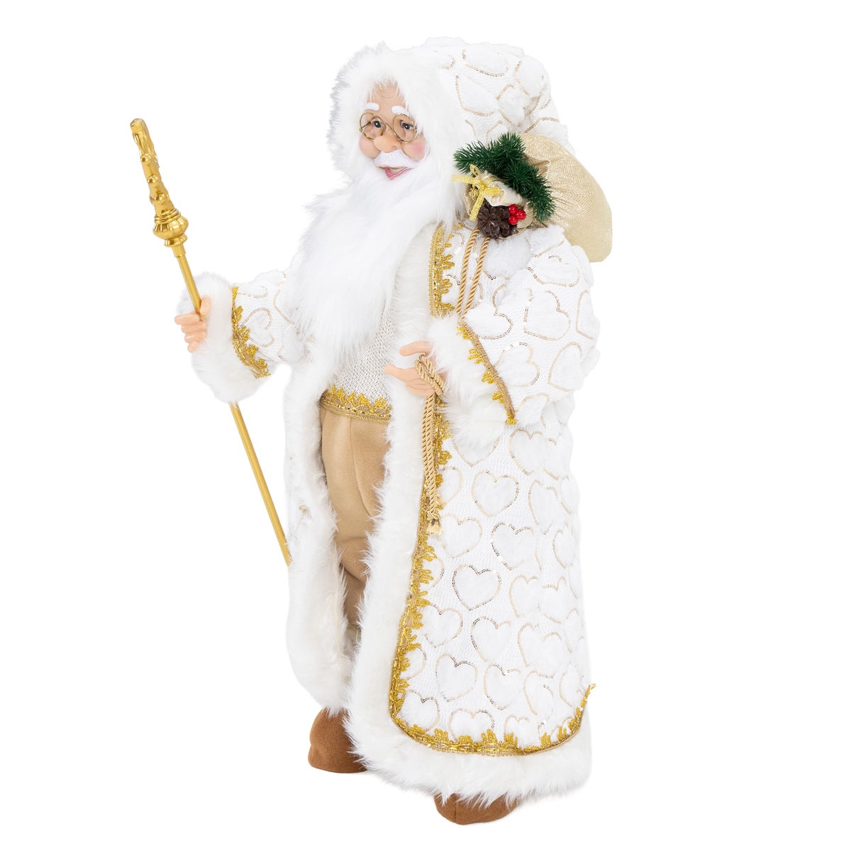 Weihnachtsmann creme Herz 30 cm Weihnachtsmann creme Herz 30 cm