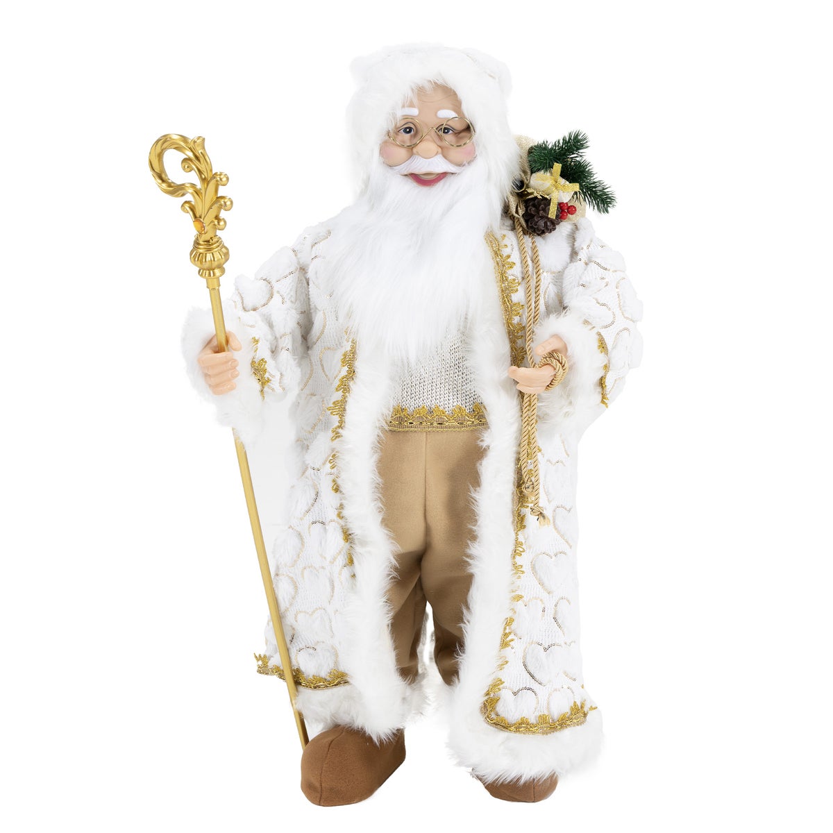 Weihnachtsmann creme Herz 60 cm Weihnachtsmann creme Herz 60 cm