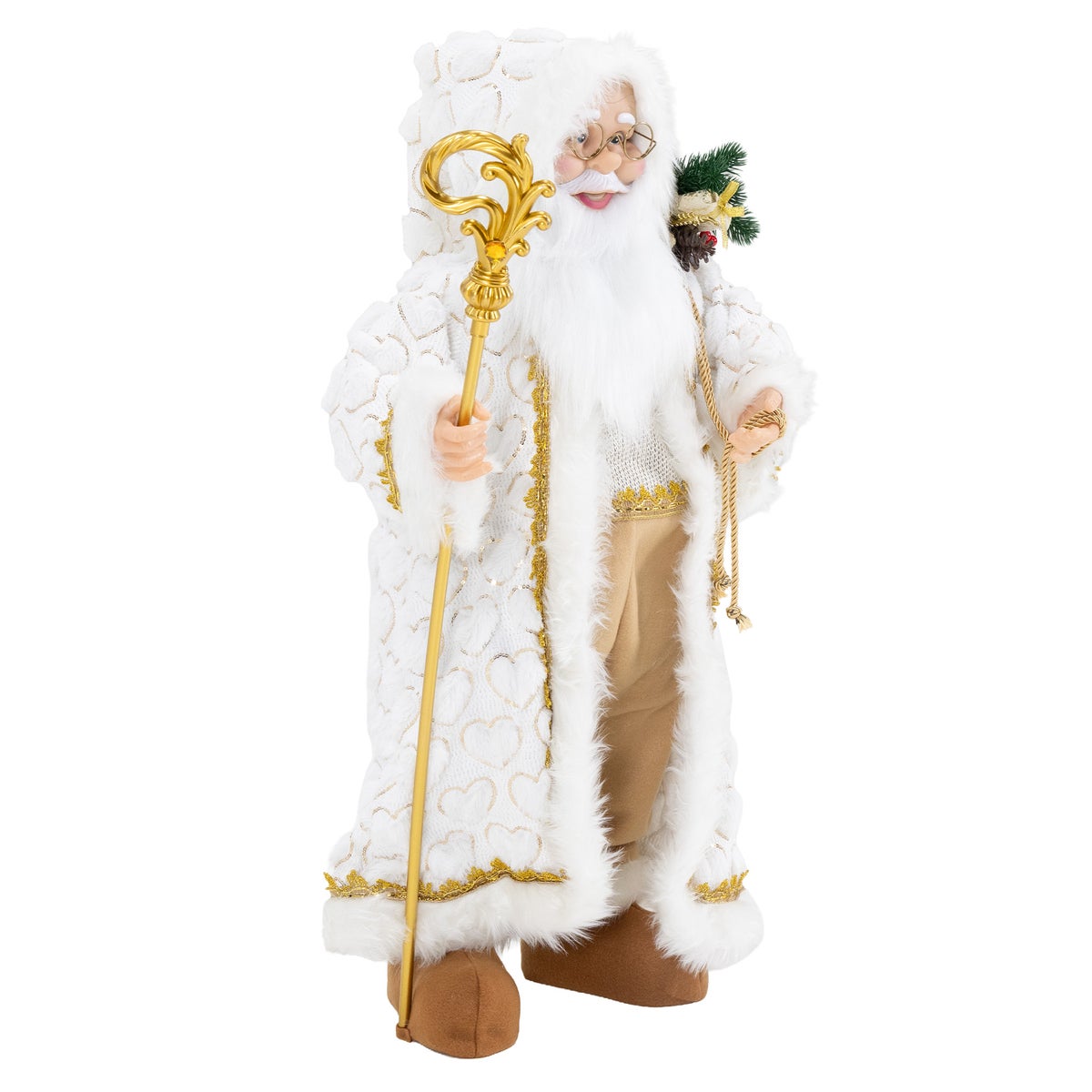 Weihnachtsmann creme Herz 60 cm Weihnachtsmann creme Herz 60 cm