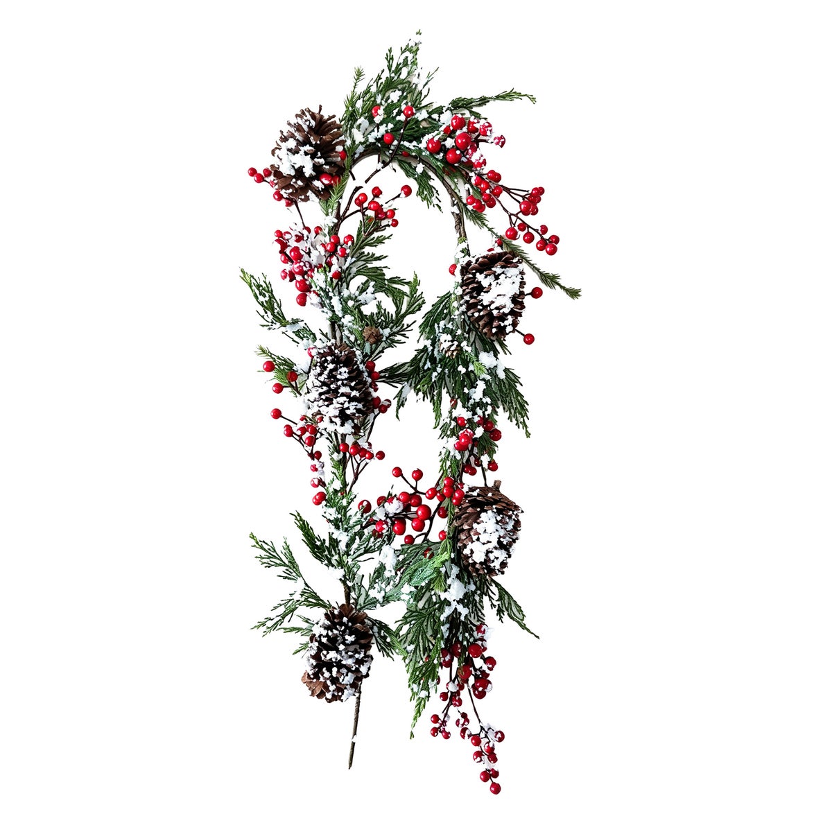 Girlande Schnee, Beeren und Tannenzapfen 150 cm Girlande Schnee, Beeren und Tannenzapfen 150 cm