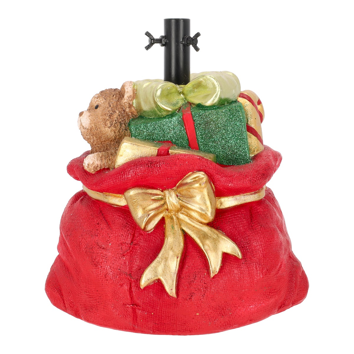 Kerstboomvoet cadeau met beer Kerstboomvoet cadeau met beer