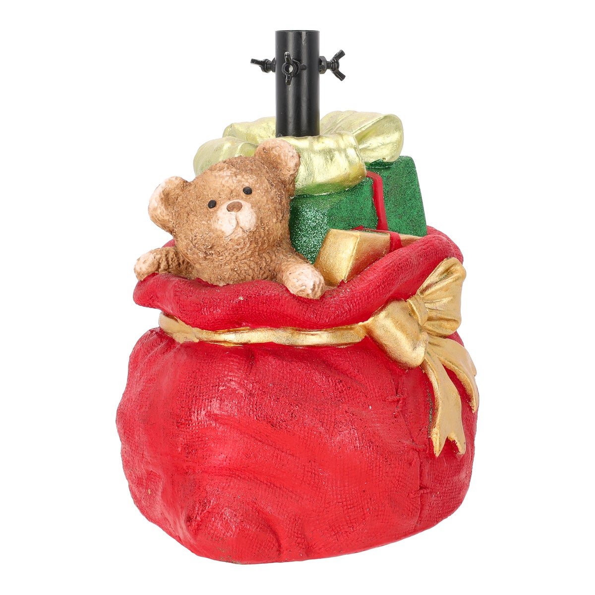 Kerstboomvoet cadeau met beer Kerstboomvoet cadeau met beer