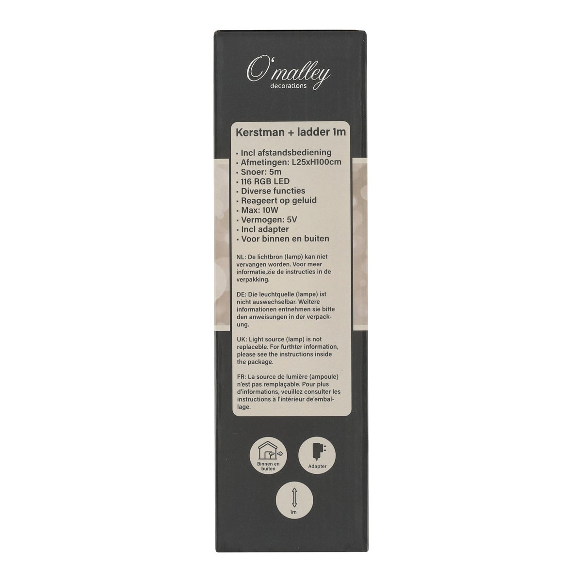 Kerstman op ladder 116 RGB-LED Kerstman op ladder 116 RGB-LED