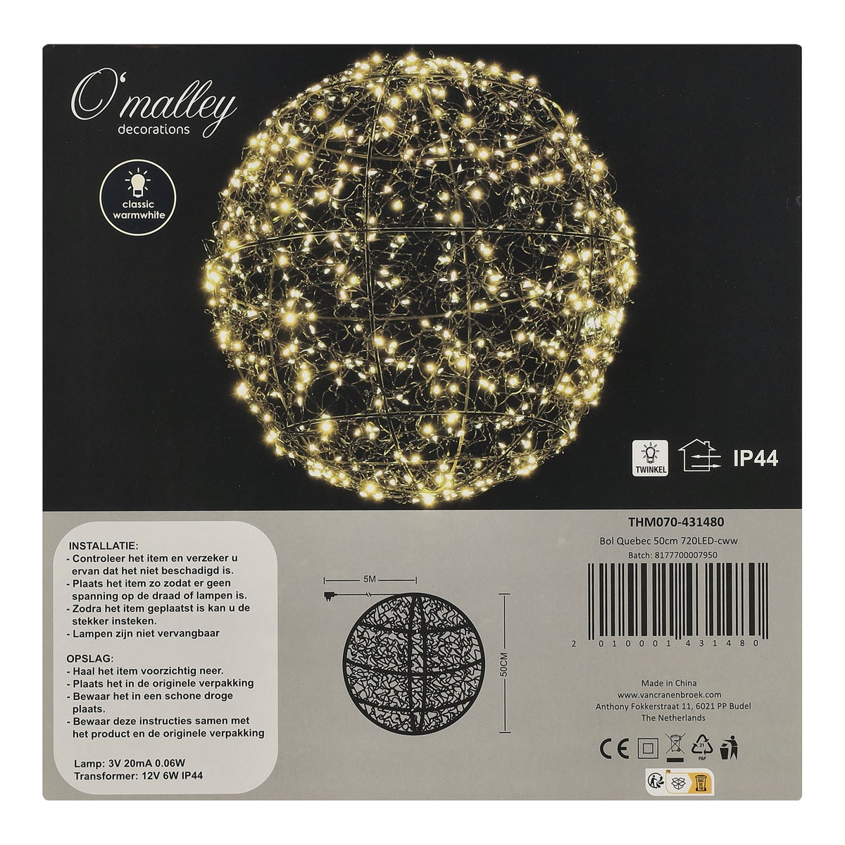 Bol Quebec 50cm 720LED Bol Quebec 50cm 720LED