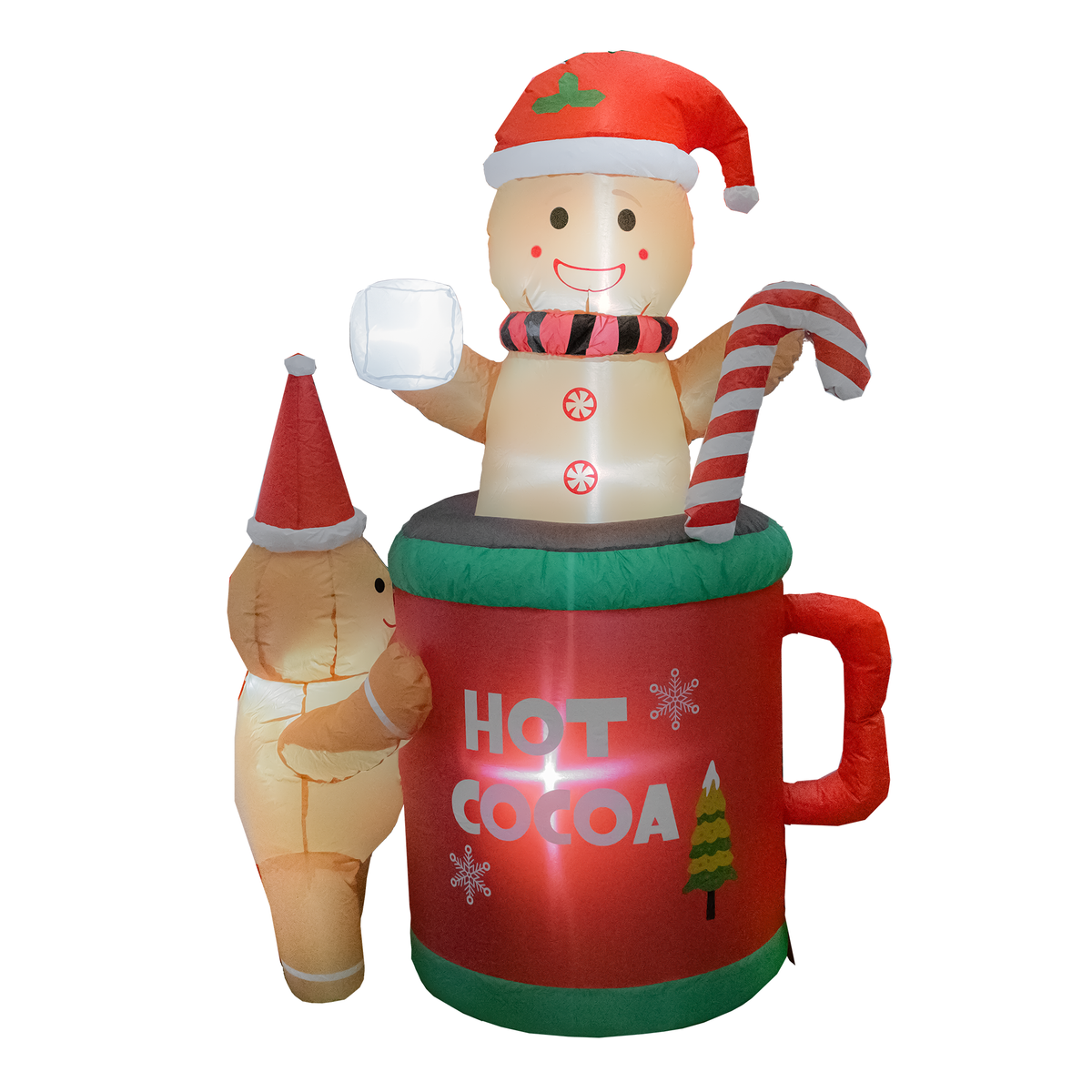 Gingerbread kop opblaasbaar 180cm Gingerbread kop opblaasbaar 180cm