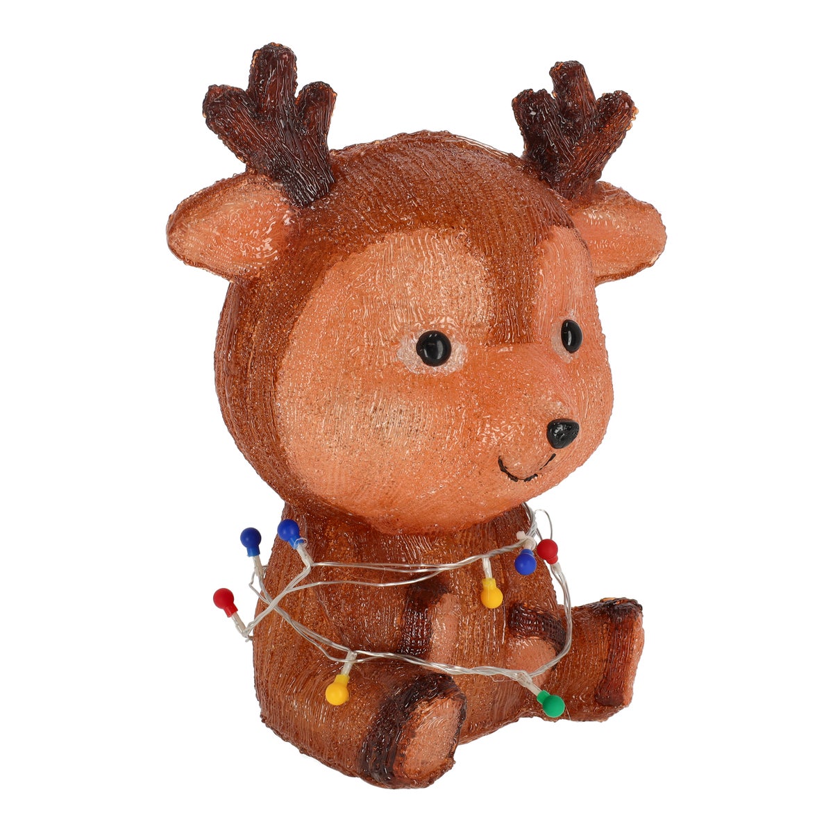 Rendier zittend met kerstverlichting 38 cm 72LED Rendier zittend met kerstverlichting 38 cm 72LED