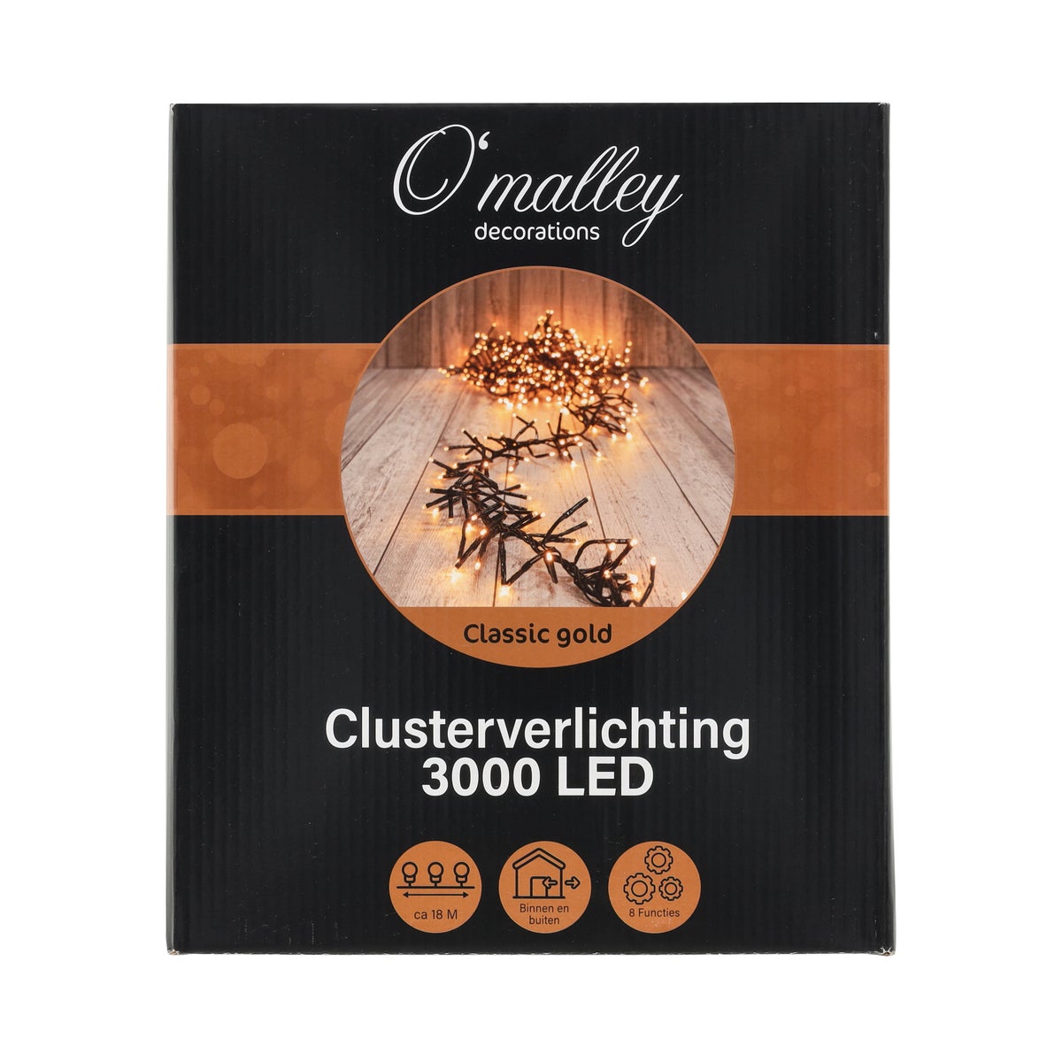 Verlichting cluster 3000 LED classic gold Verlichting cluster 3000 LED classic gold