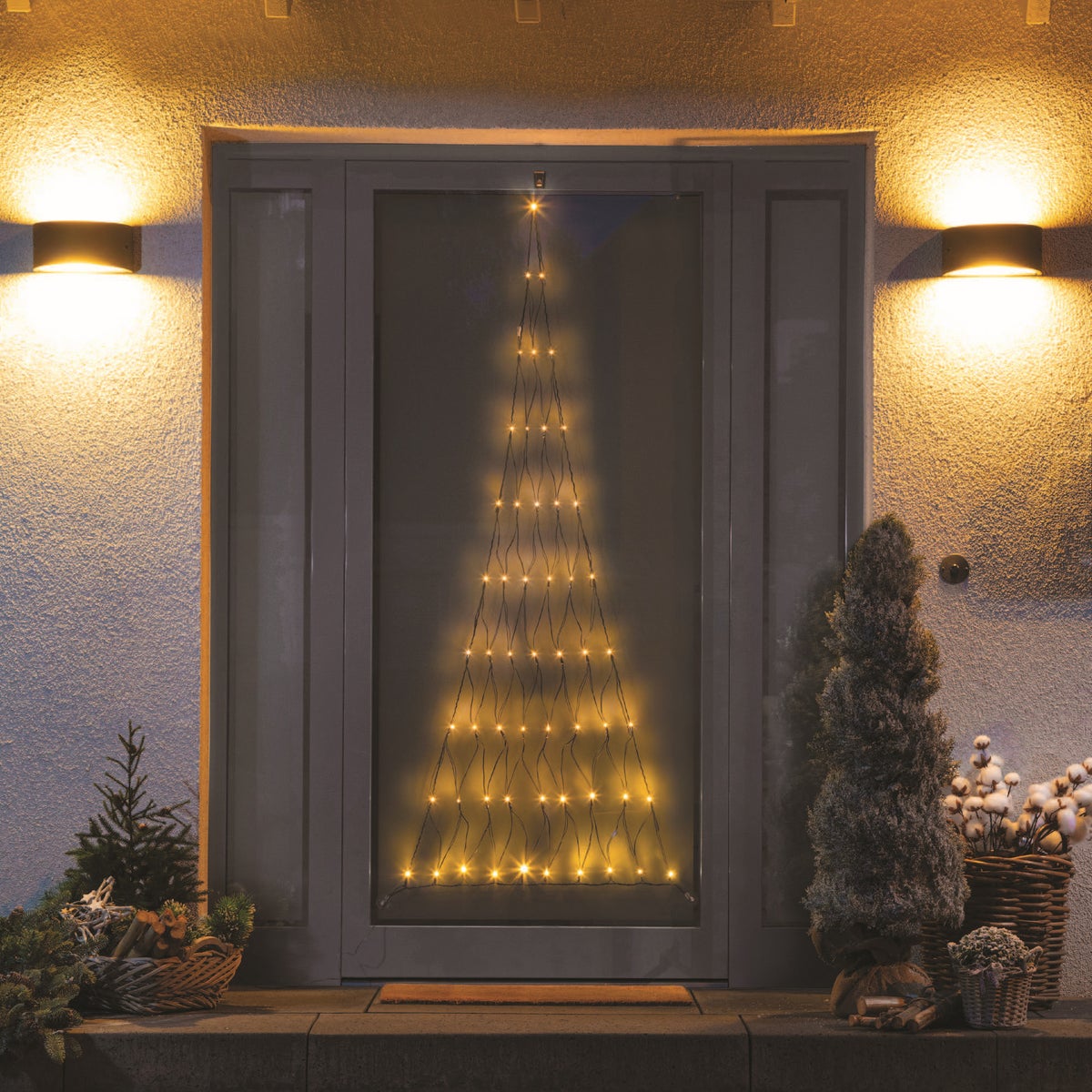 Kerstverlichting net kerstboom 170 cm warm wit Kerstverlichting net kerstboom 170 cm warm wit