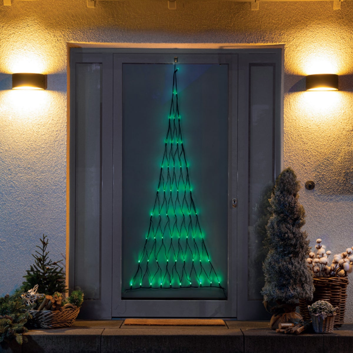 Kerstverlichting net kerstboom 170 cm groen Kerstverlichting net kerstboom 170 cm groen