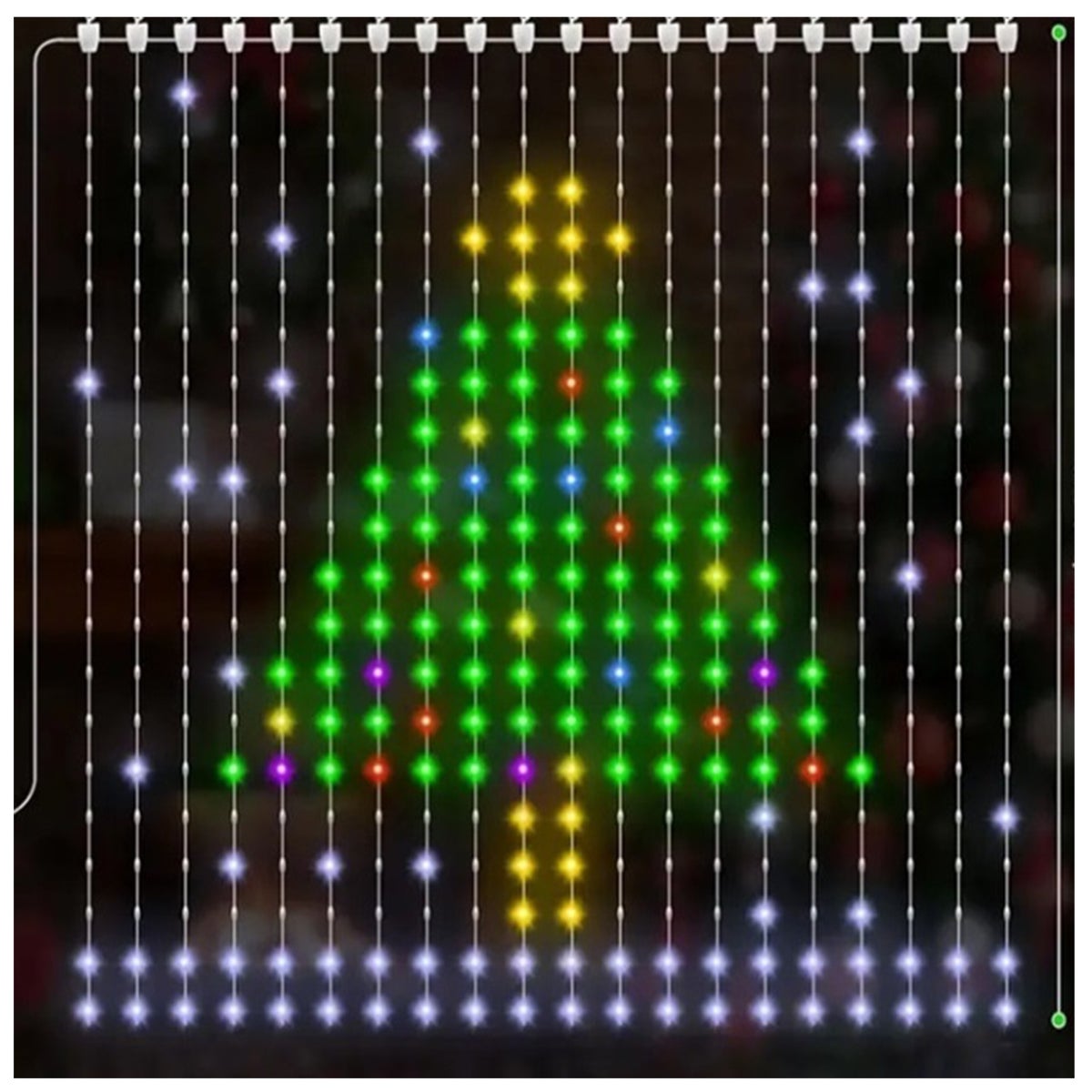 Kerstverlichting gordijn 1.6x1.6 meter Kerstverlichting gordijn 1.6x1.6 meter
