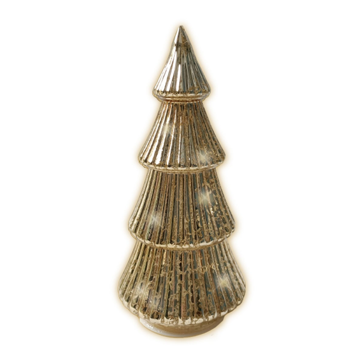Kerstboom goud glas 22 cm met LED-lampjes Kerstboom goud glas 22 cm met LED-lampjes