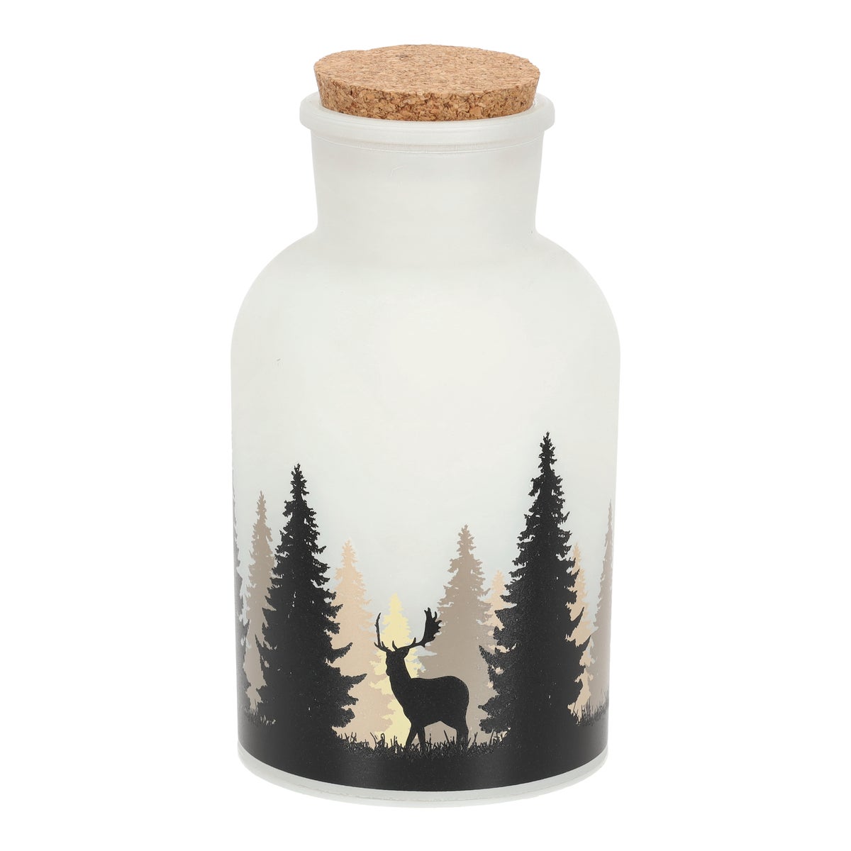 Pot glas met print LED 10 x 20 cm Pot glas met print LED 10 x 20 cm