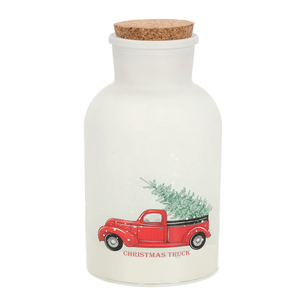 Pot glas met print LED 10 x 20 cm Pot glas met print LED 10 x 20 cm