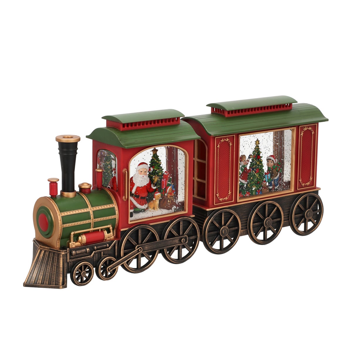 Trein met wagon glitter 48 cm Trein met wagon glitter 48 cm