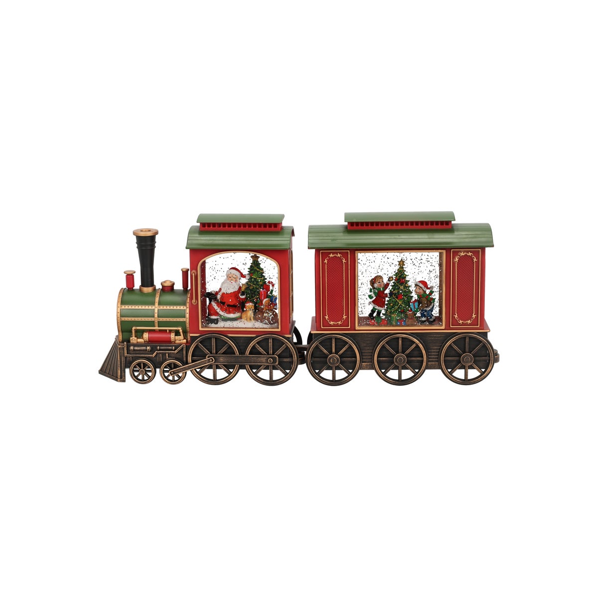 Trein met wagon glitter 48 cm Trein met wagon glitter 48 cm