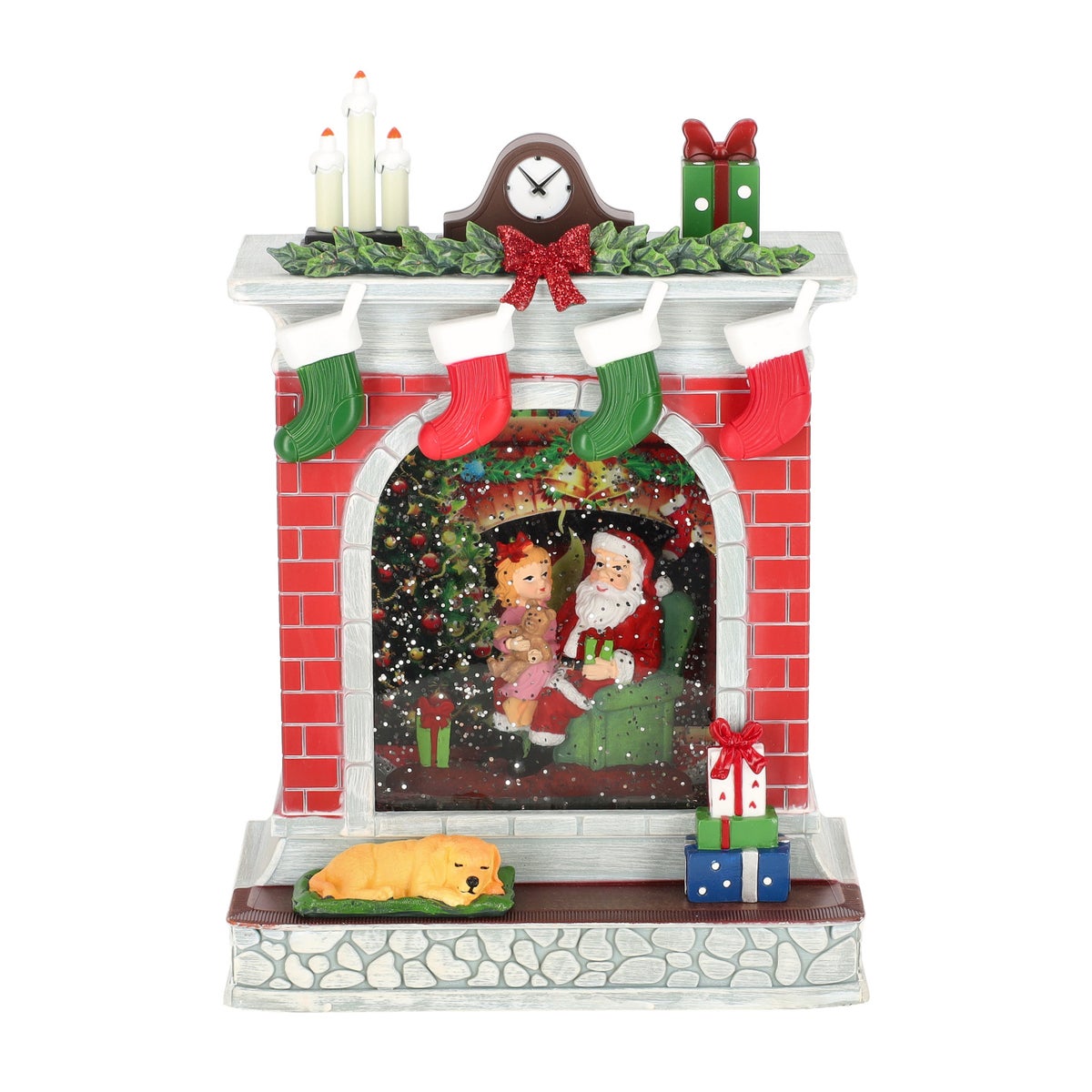 Openhaard glitter 24 cm rood Openhaard glitter 24 cm rood