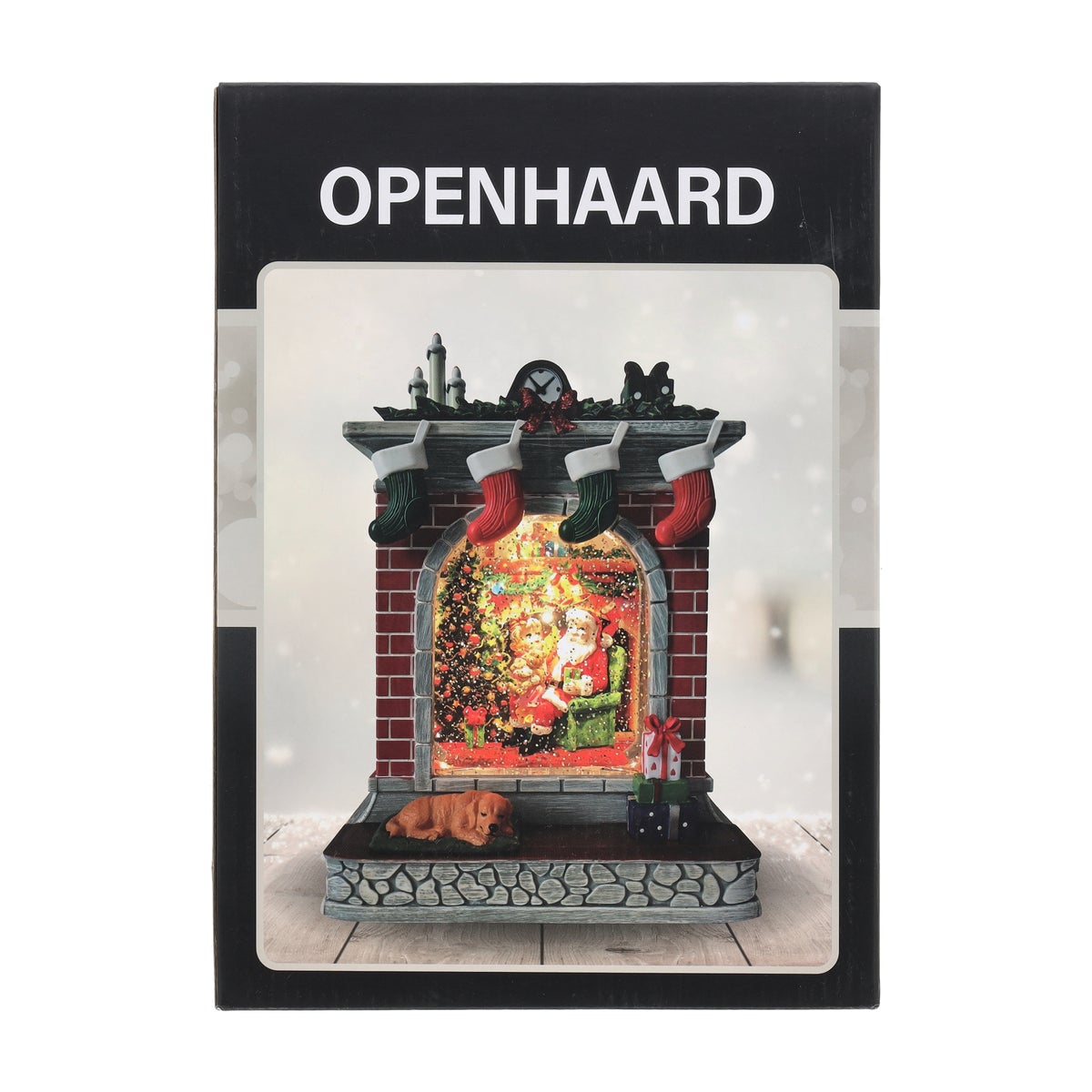 Openhaard glitter 24 cm rood Openhaard glitter 24 cm rood