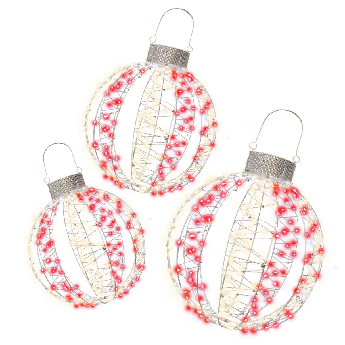 Kerstbal set 3D 40-50-60 cm rood 800LED Kerstbal set 3D 40-50-60 cm rood 800LED