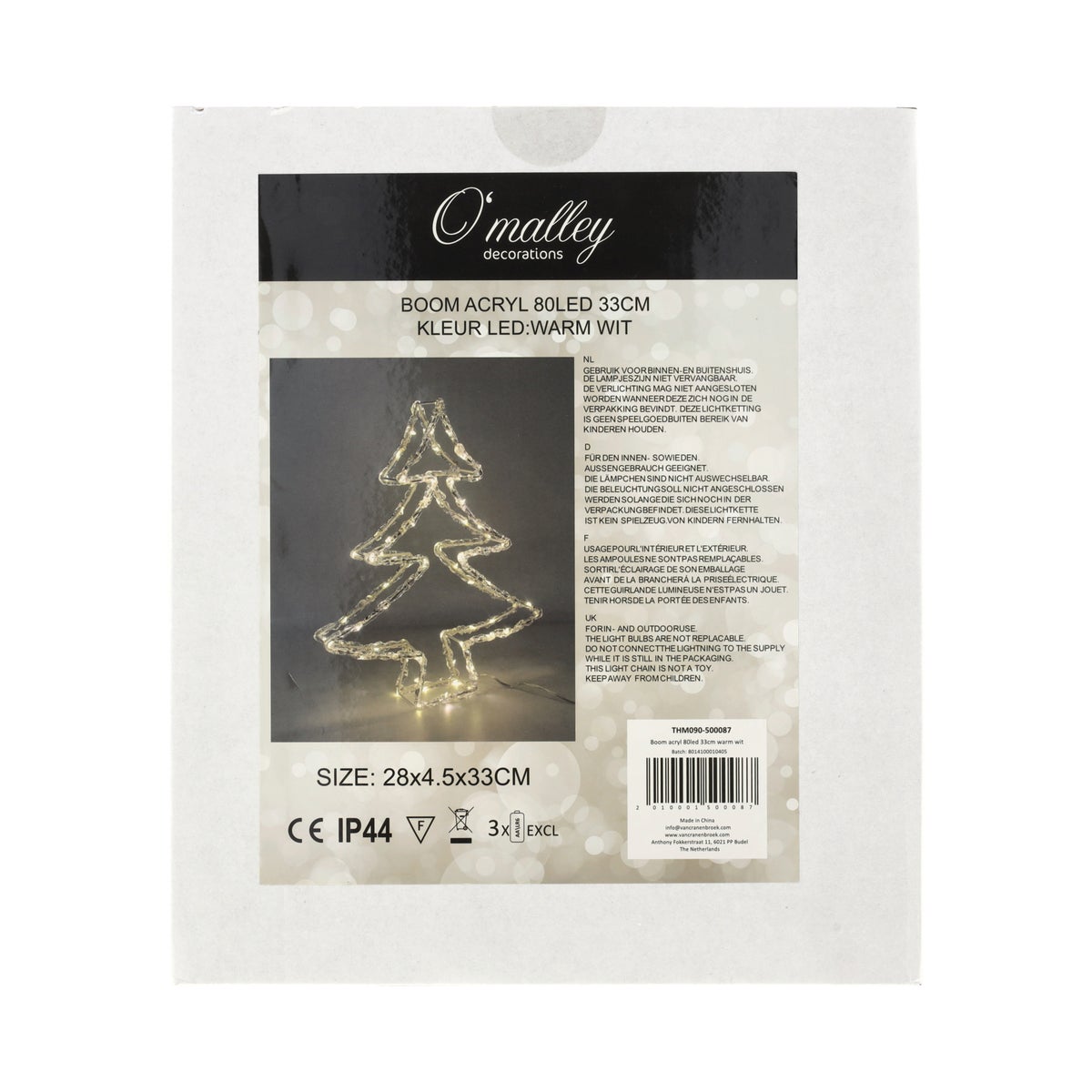 Boom acryl 80led 33 cm warm wit Boom acryl 80led 33 cm warm wit