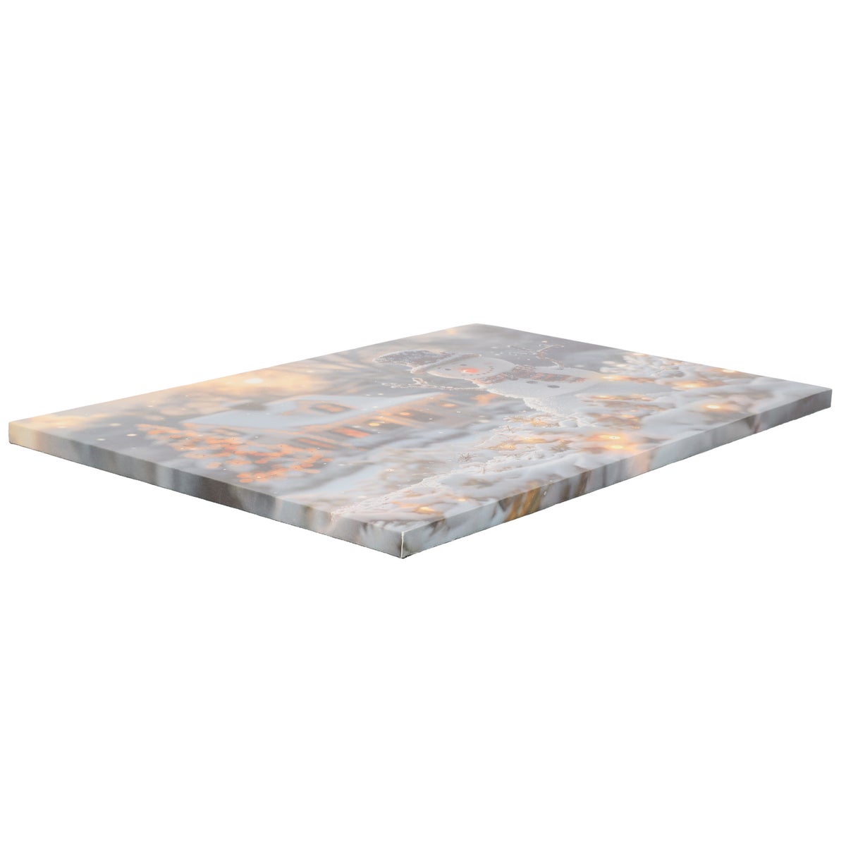 Schilderij LED sneeuwman 60 x 40 cm Schilderij LED sneeuwman 60 x 40 cm