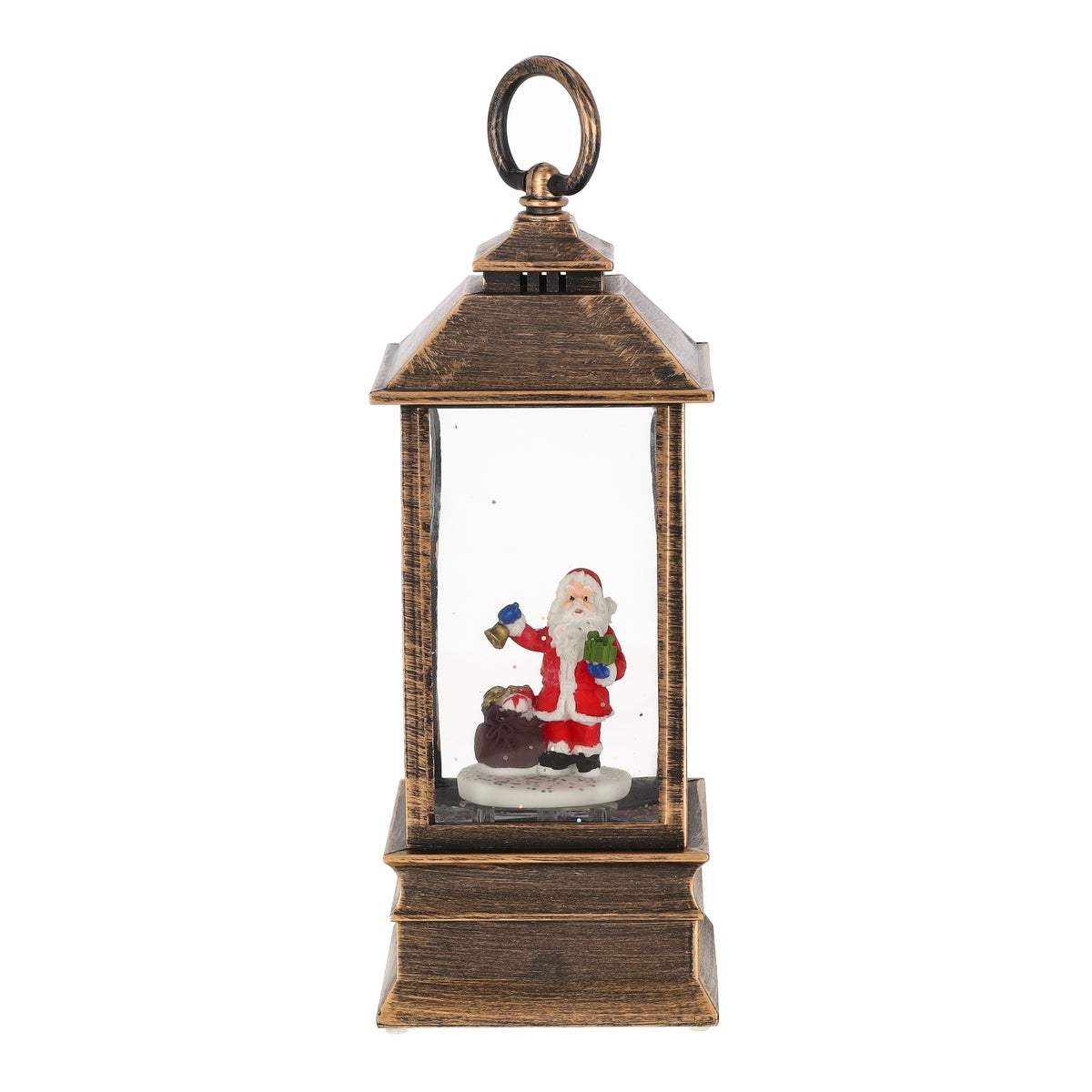 Lantaarn kerstman glitter 22 cm Lantaarn kerstman glitter 22 cm