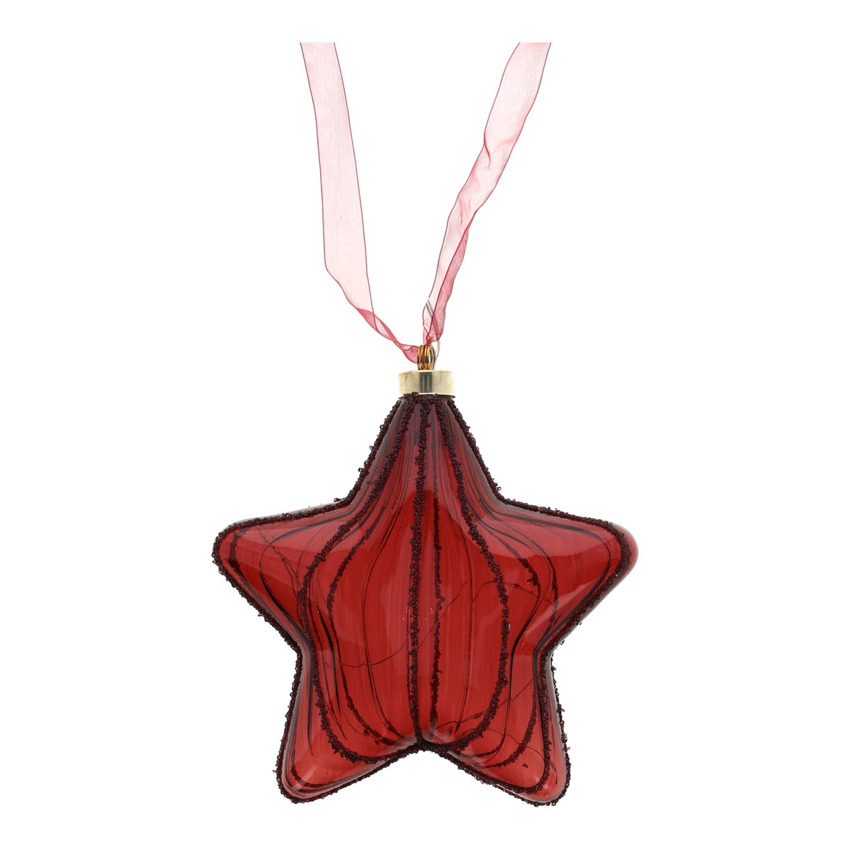 Ster met lint burgundy 20 cm 15 LED-warm wit Ster met lint burgundy 20 cm 15 LED-warm wit