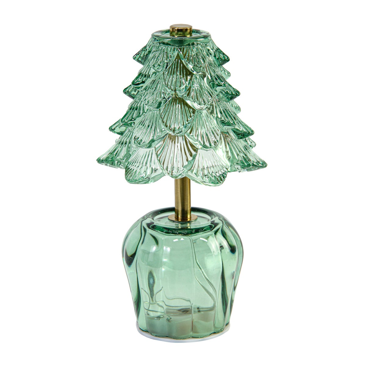 Kerstboom op voet 20 cm glas LED Kerstboom op voet 20 cm glas LED