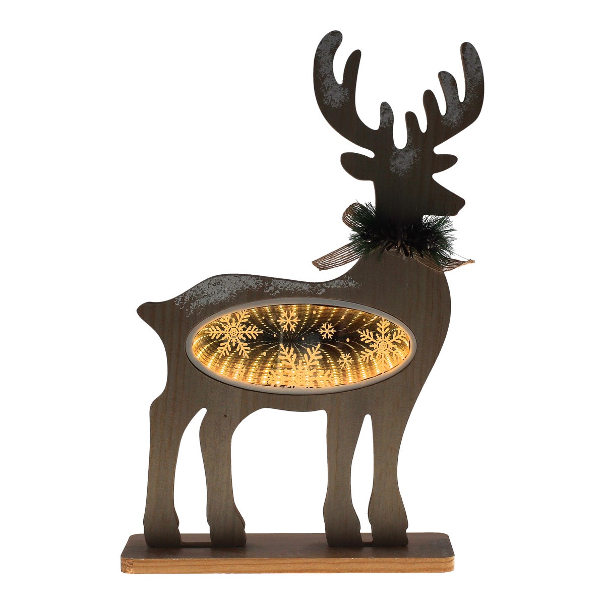Rendier Hout Infinity 40 cm met LED verlichting Rendier Hout Infinity 40 cm met LED verlichting