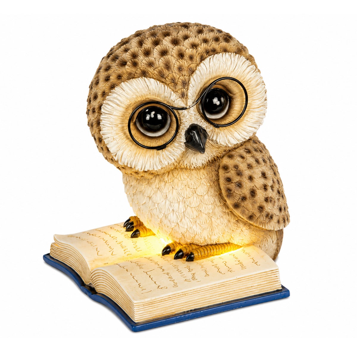 Beeld uil op boek 24 cm 6 LED warm wit Beeld uil op boek 24 cm 6 LED warm wit