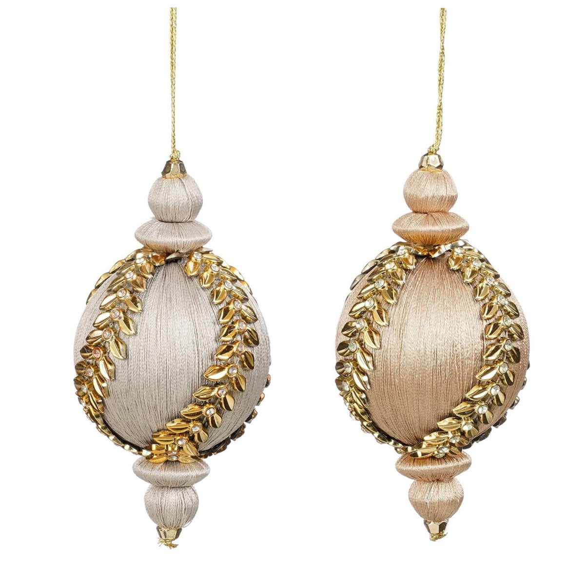 Kerstbal zilver champagne 8 cm 2ass Kerstbal zilver champagne 8 cm 2ass