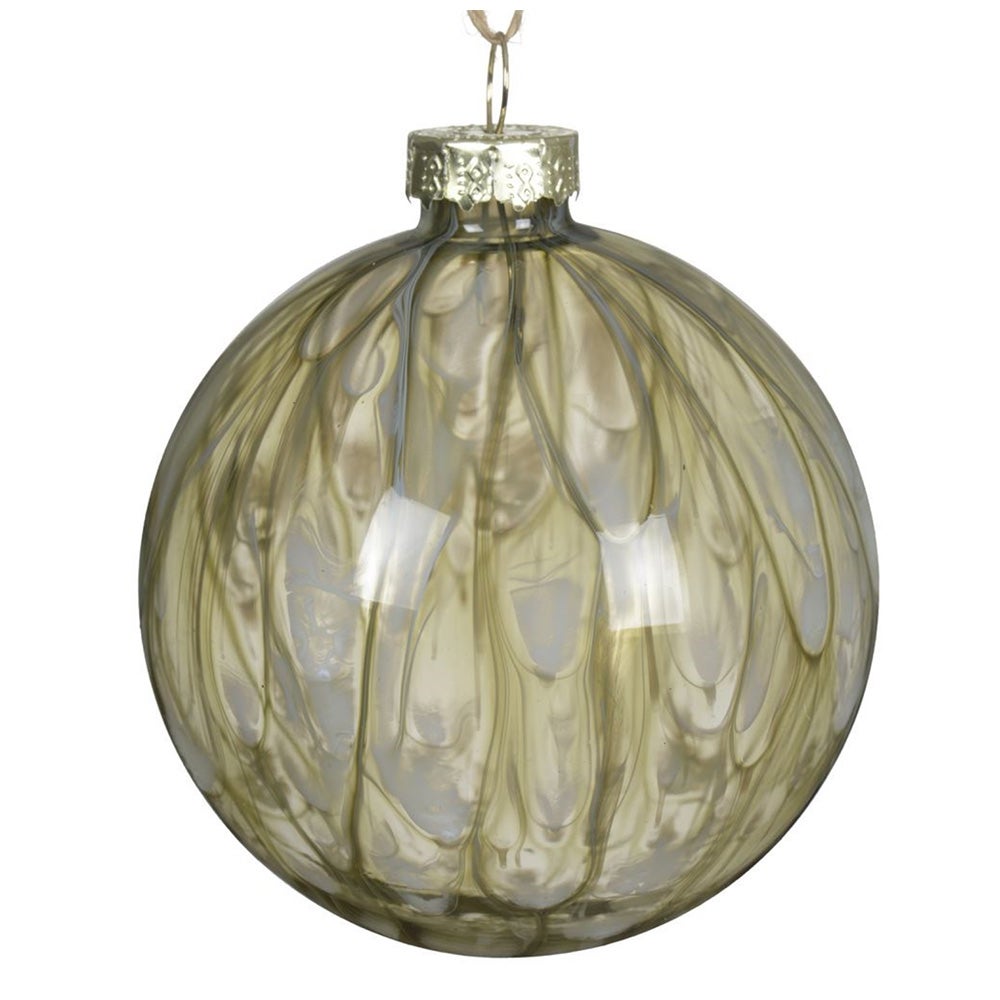 Kerstbal glas rosemarijn 8 cm Kerstbal glas rosemarijn 8 cm