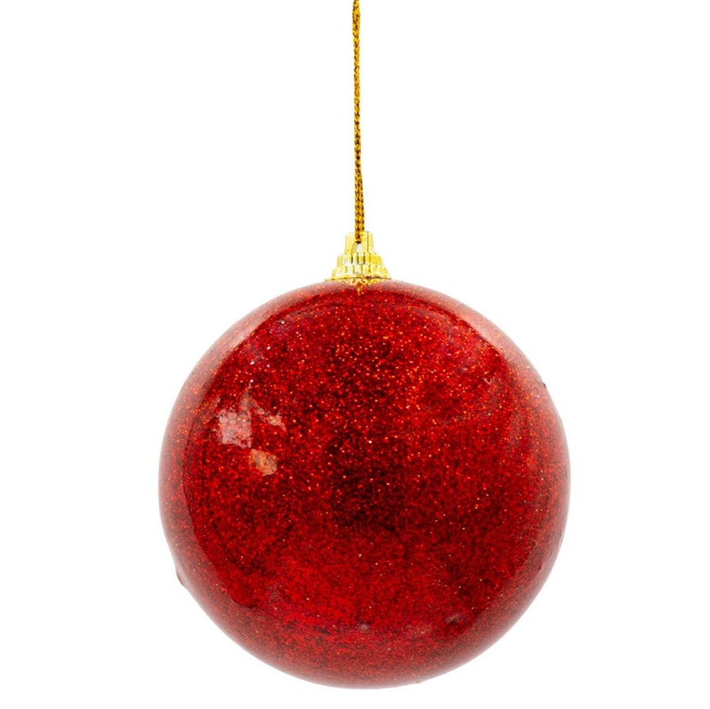 Kerstbal onbreekbaar rood 8 cm Kerstbal onbreekbaar rood 8 cm