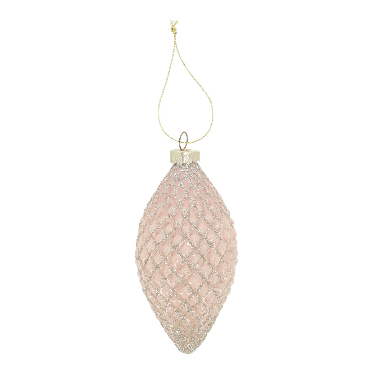 Kerstbal glas champagne 9 cm Kerstbal glas champagne 9 cm