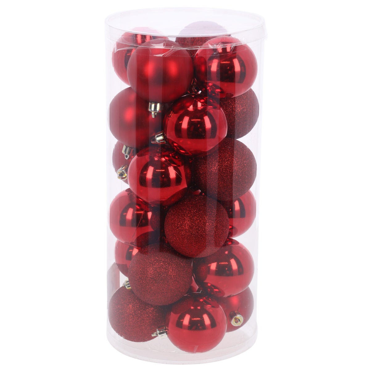 Kerstbal mix koker santa red Kerstbal mix koker santa red
