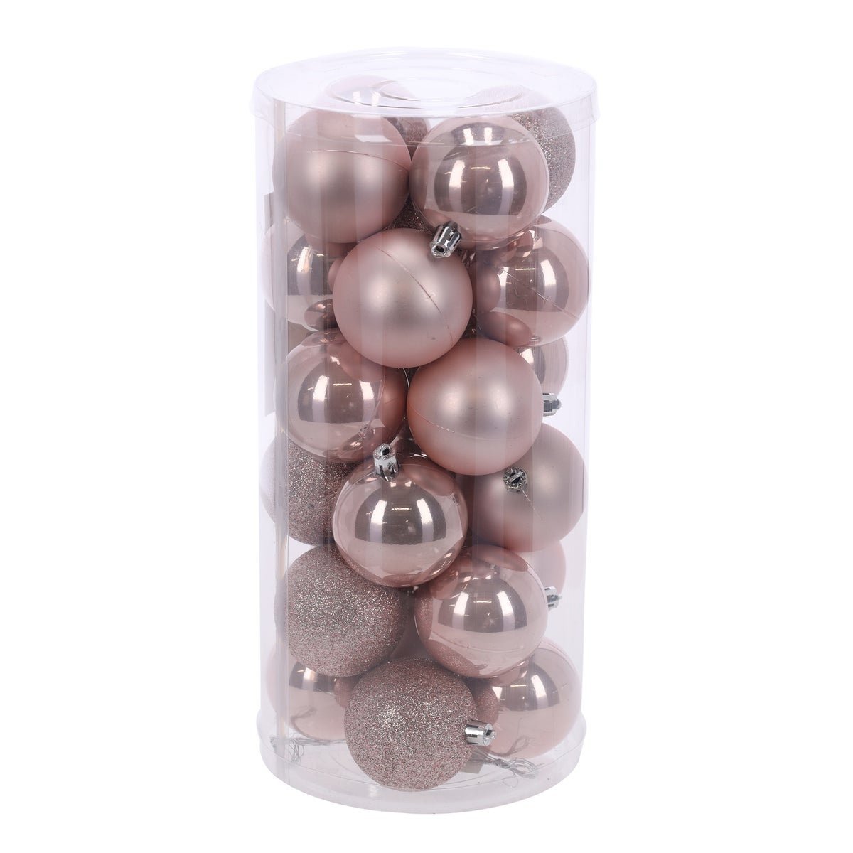 Kerstbal mix koker poederroze Kerstbal mix koker poederroze