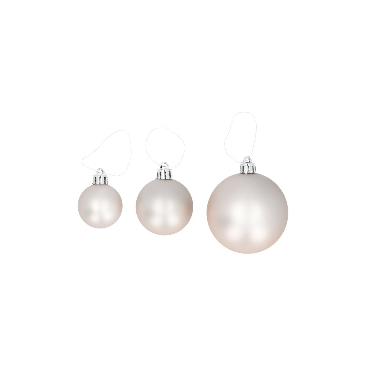 Kerstbal mix 4 t/m 8 cm pink 80st. Kerstbal mix 4 t/m 8 cm pink 80st.
