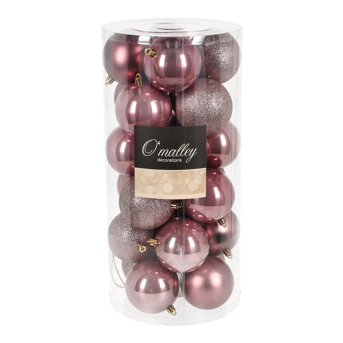 Kerstbal mix koker vintage pink Kerstbal mix koker vintage pink