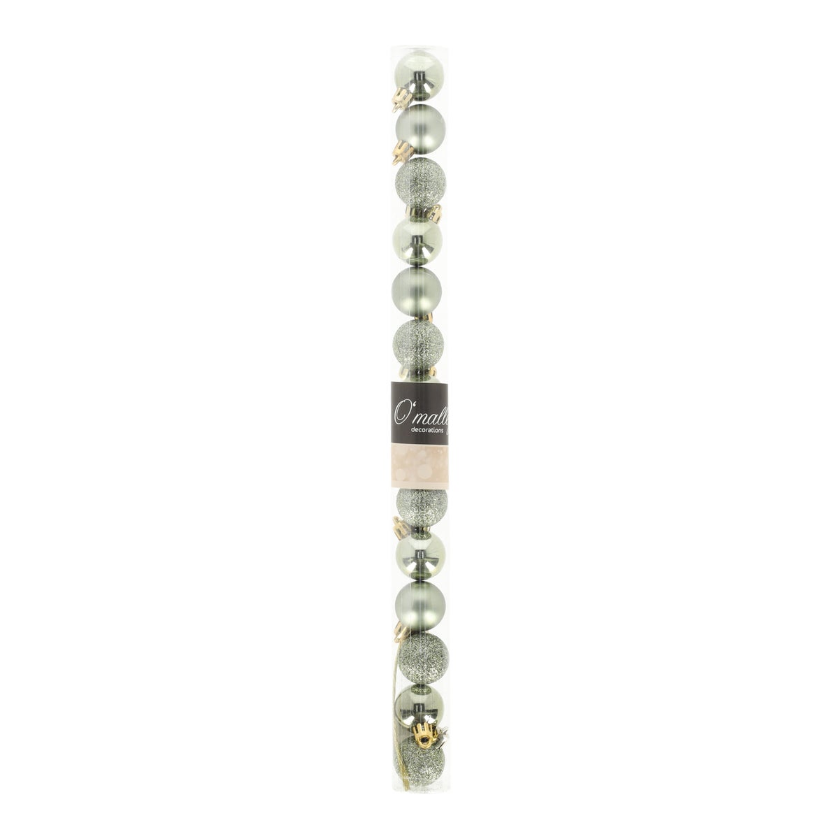 Kerstbal 3 cm mix tube 14 stuks rosemary green Kerstbal 3 cm mix tube 14 stuks rosemary green