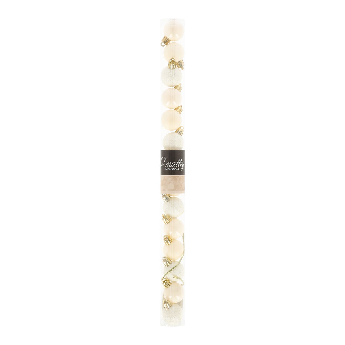 Kerstbal 3 cm mix tube 14 stuks whool white Kerstbal 3 cm mix tube 14 stuks whool white