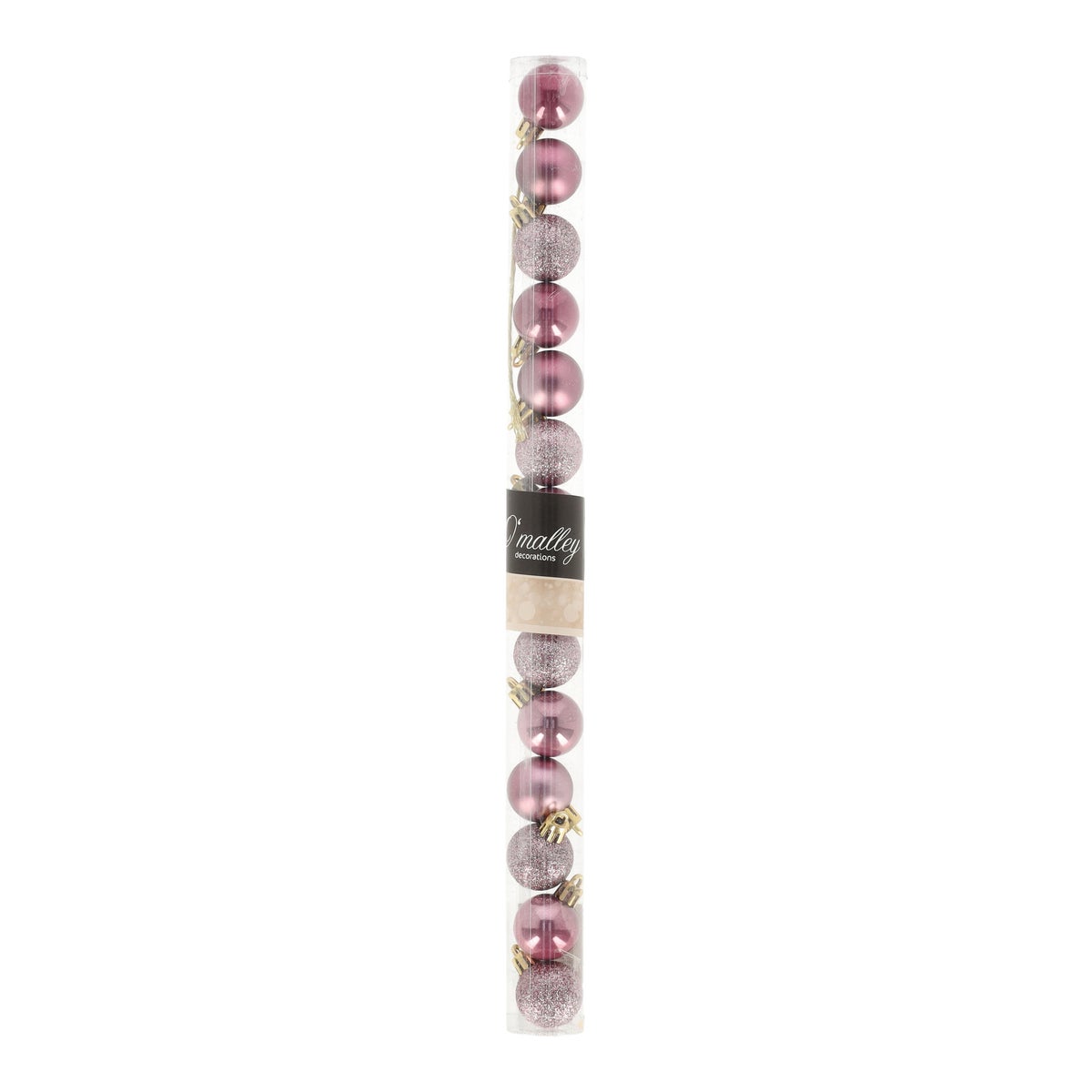 Kerstbal 3 cm mix tube 14 stuks vintage pink Kerstbal 3 cm mix tube 14 stuks vintage pink
