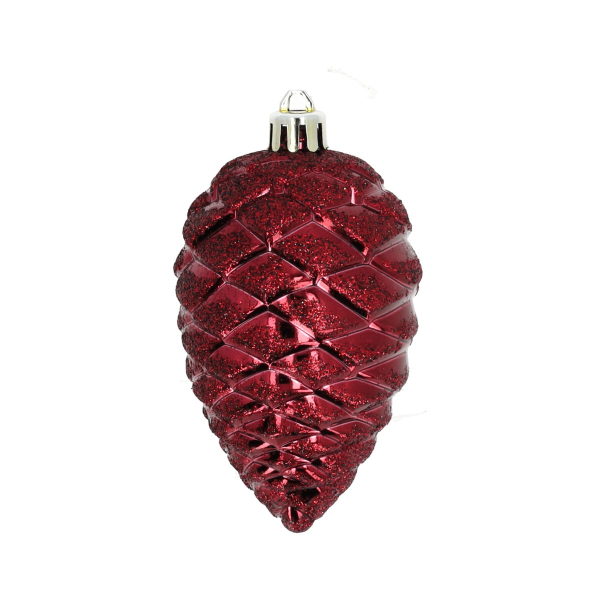 Dennenappel 9 cm cherry red 3 stuks Dennenappel 9 cm cherry red 3 stuks