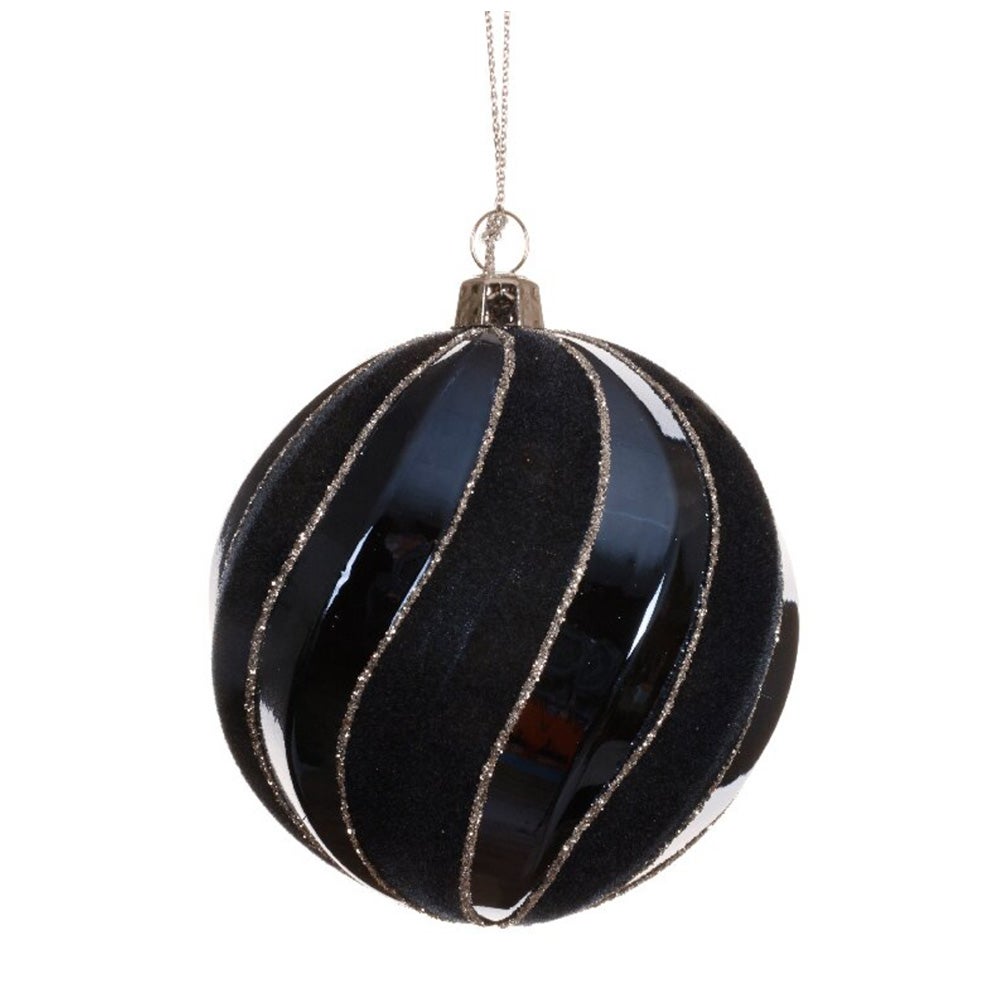 Kerstbal 8 cm donkerblauw Kerstbal 8 cm donkerblauw