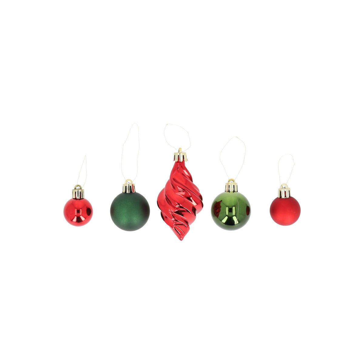 Kerstbal mix rood/groen 53 stuks Kerstbal mix rood/groen 53 stuks