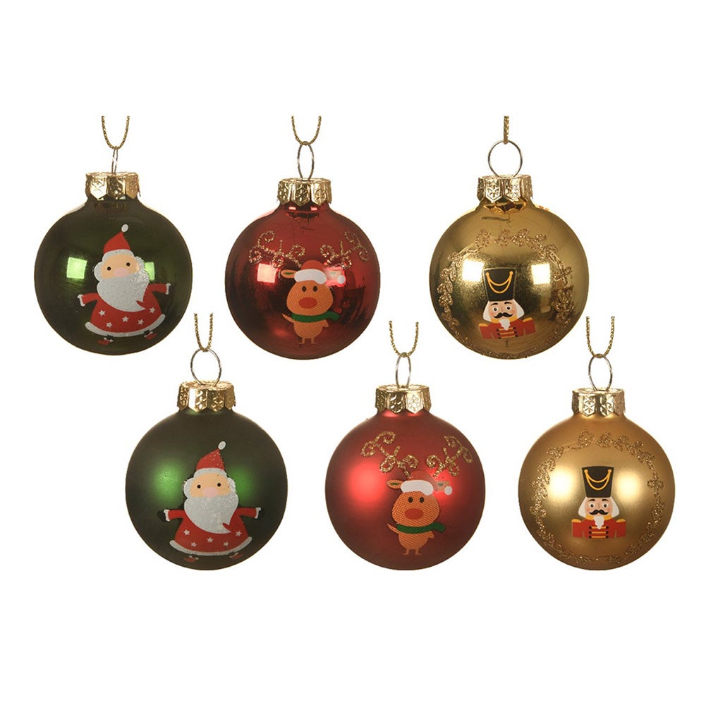 Kerstbal glas 4 cm nuthcracker Kerstbal glas 4 cm nuthcracker