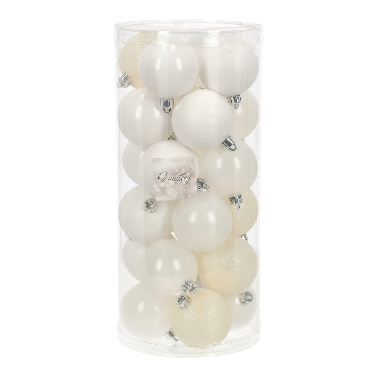 Kerstbal mix koker wit Kerstbal mix koker wit