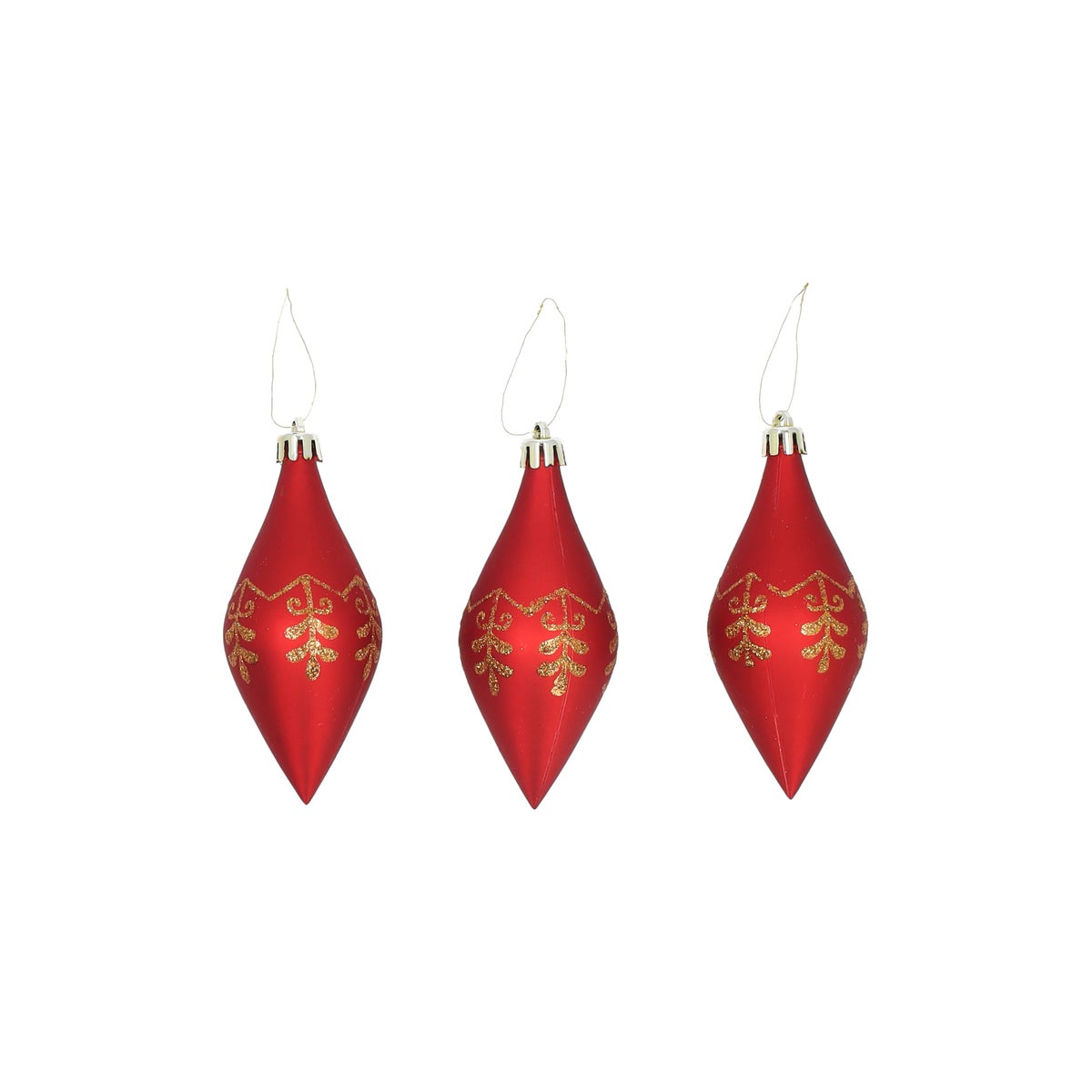 Hanger pegel 11 cm rood/goud 3 stuks Hanger pegel 11 cm rood/goud 3 stuks