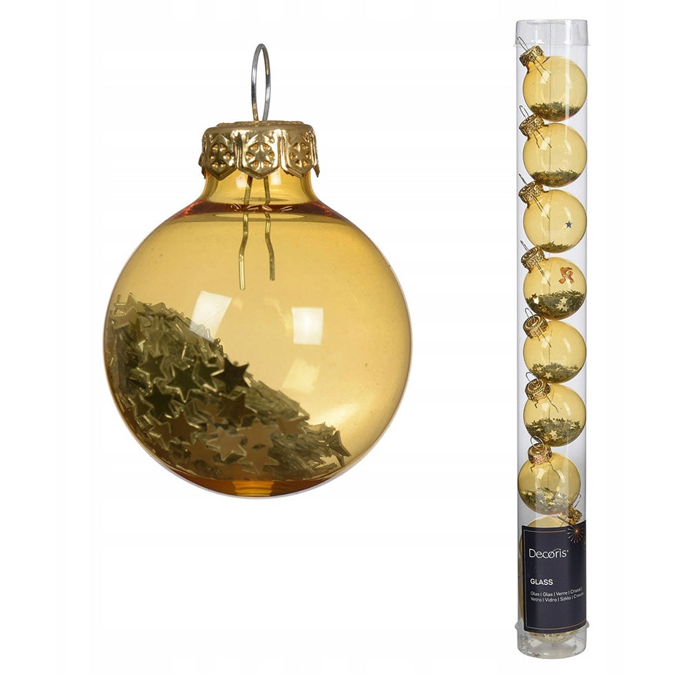 Kerstbal glas 3 cm 9st. goud Kerstbal glas 3 cm 9st. goud