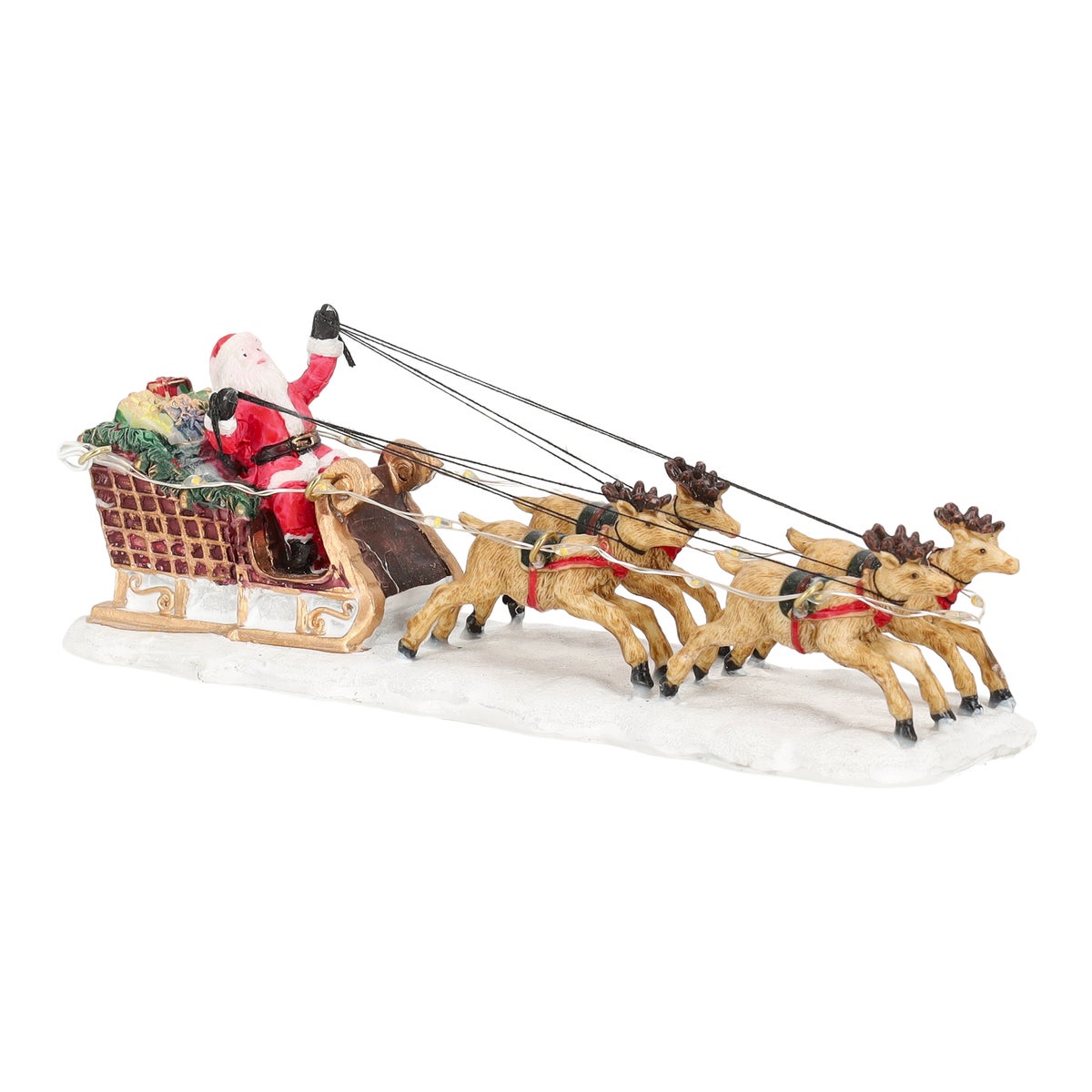 Kerstdorp rendieren met slee Kerstdorp rendieren met slee